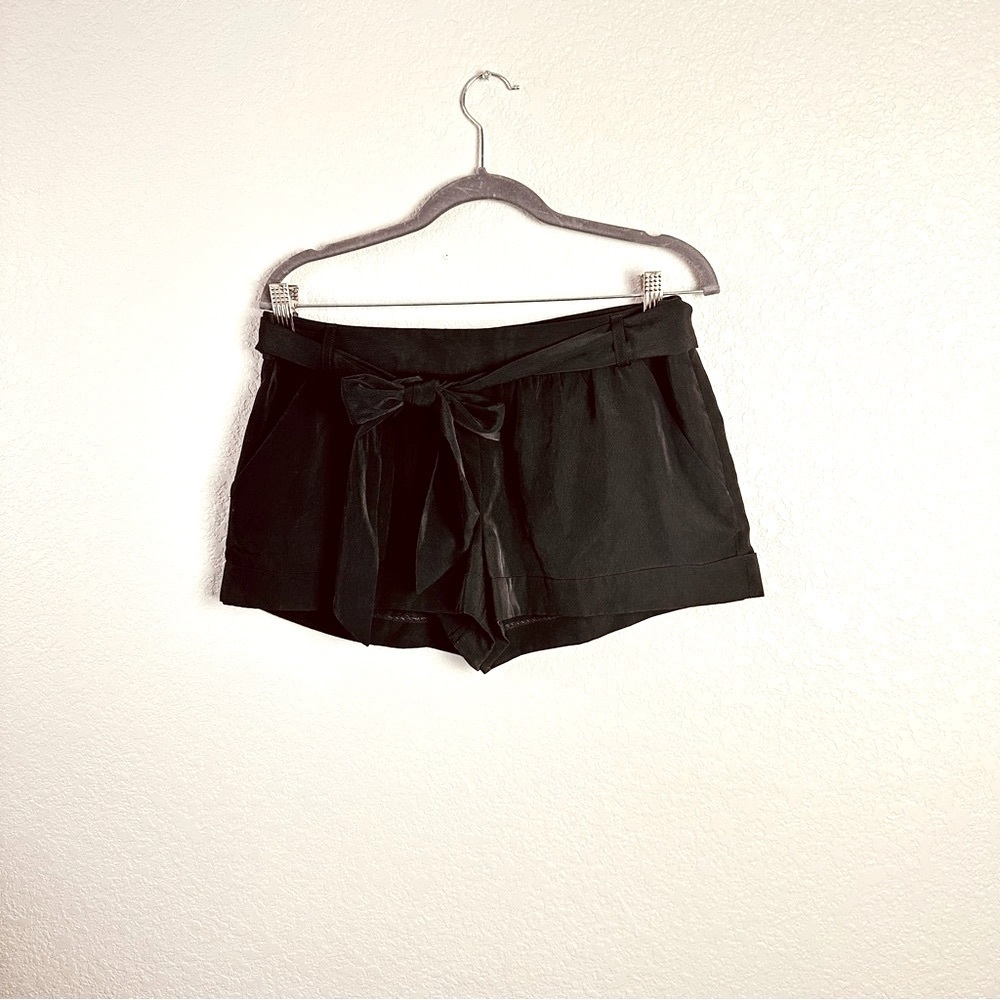 Dressy black shorts with a bow belt size 8
